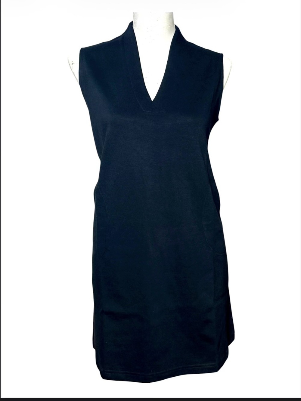 Ross & Freckle classic sleeveless v-neck shift dress Women’s size large | ab6
